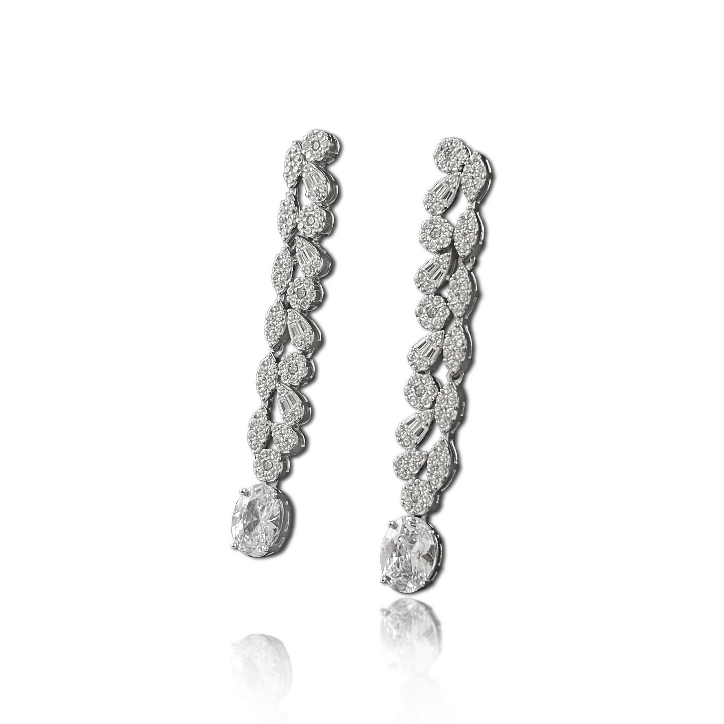 Graceful 925 Silver Drop Earrings