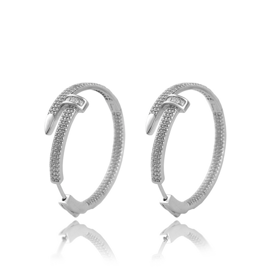 Chic Silver Hoop Earrings