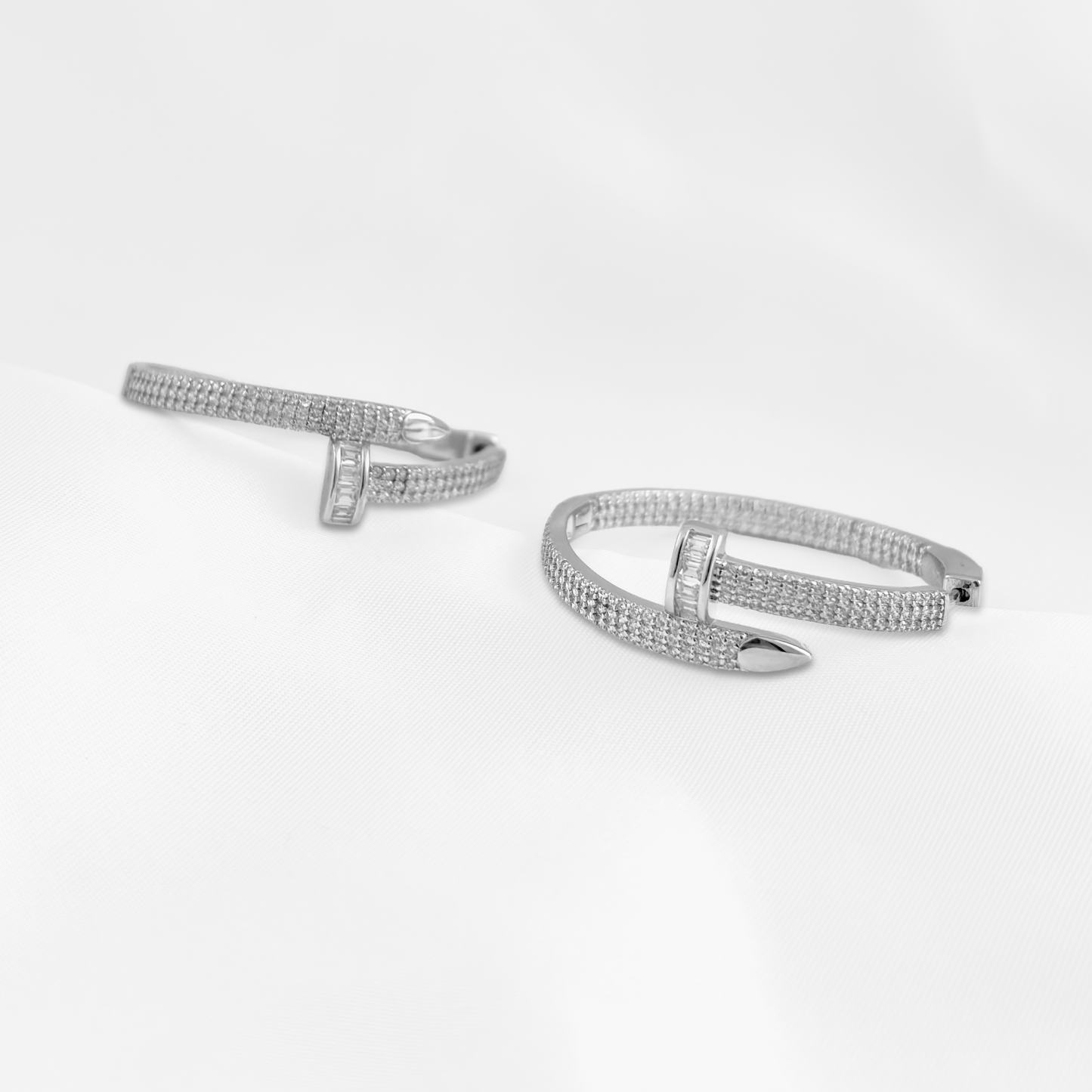 Chic Silver Hoop Earrings