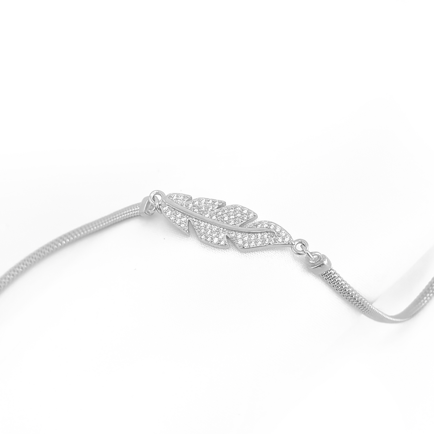 Sterling Silver Feather Pendant Necklace