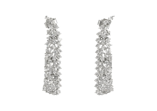 Silver Cascade Drop Earrings