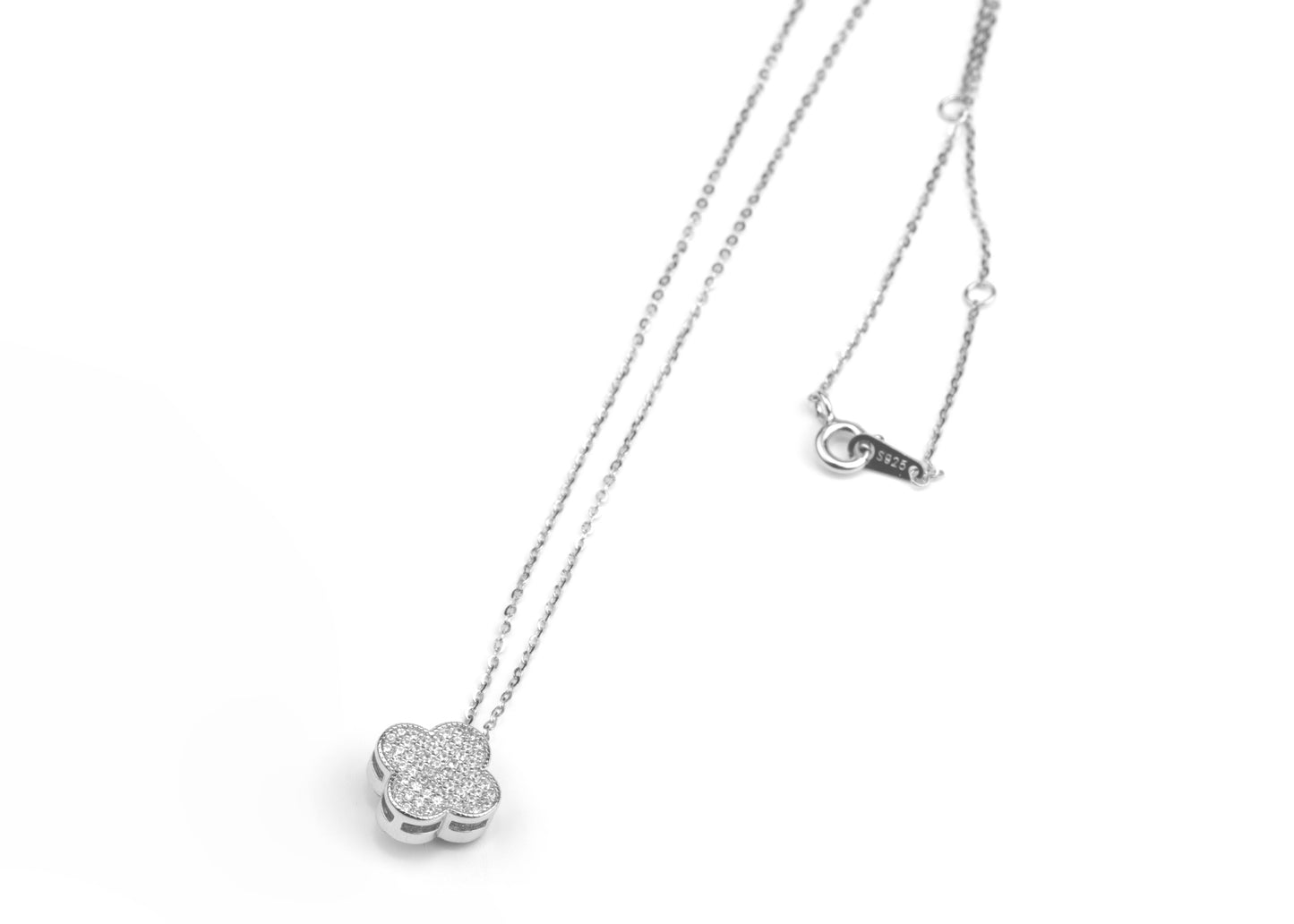 Sterling Silver Clover Pendant Necklace