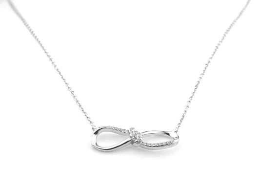 Infinity Charm Silver Necklace
