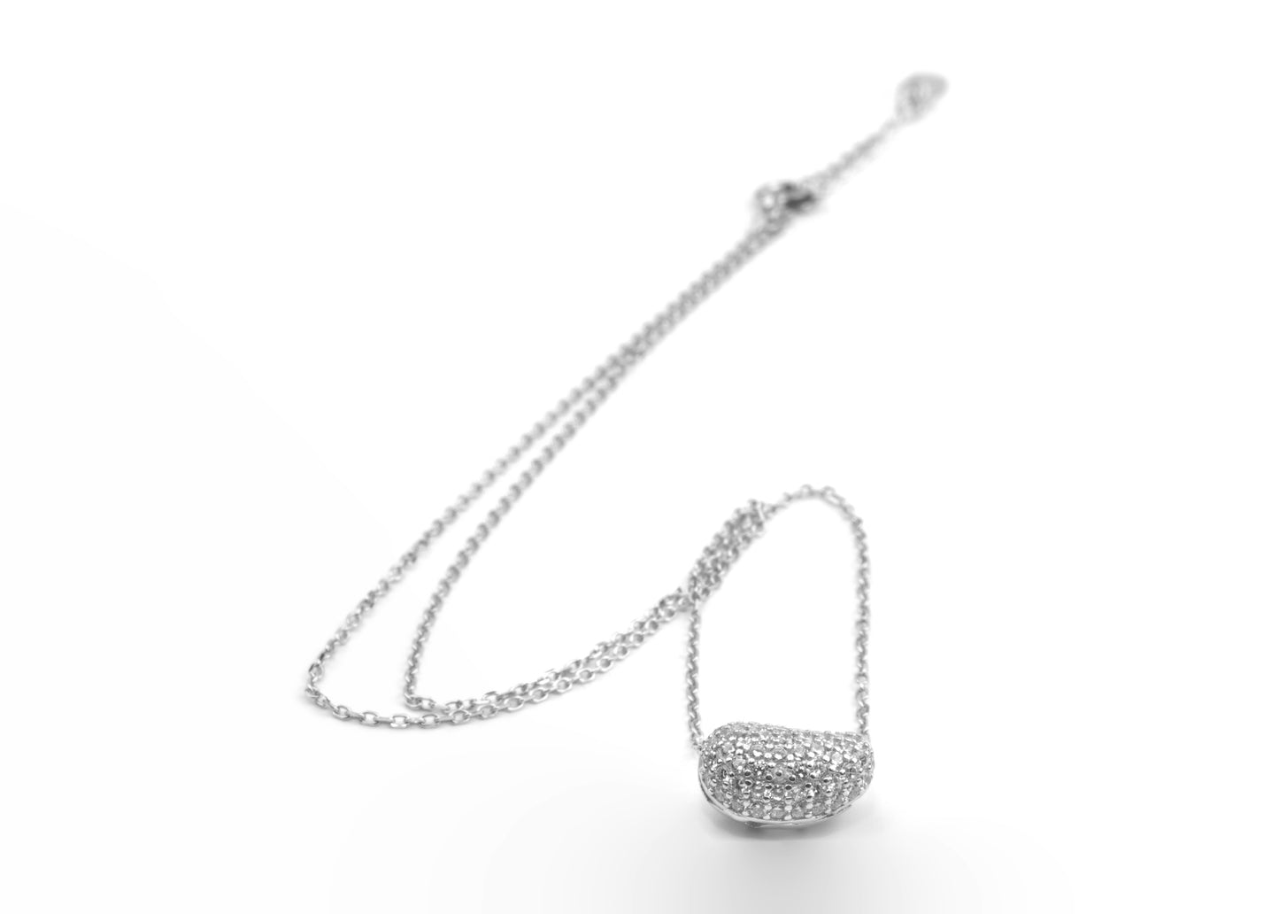Sterling Silver Oval Pendant Necklace