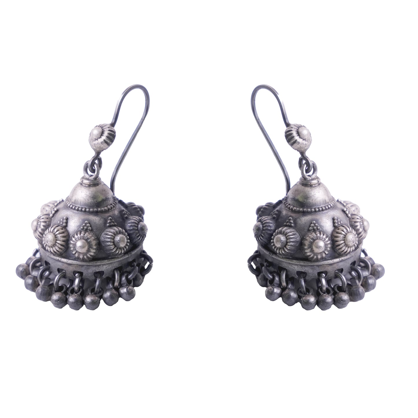 Antique Floral Dome Jhumkas