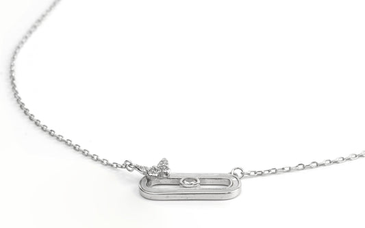 Whispering Wings Silver Necklace