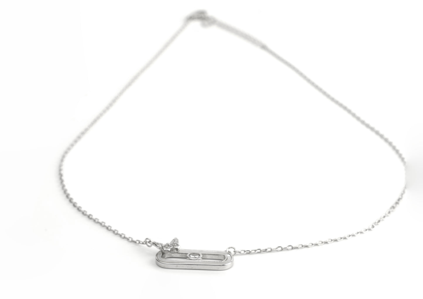 Whispering Wings Silver Necklace