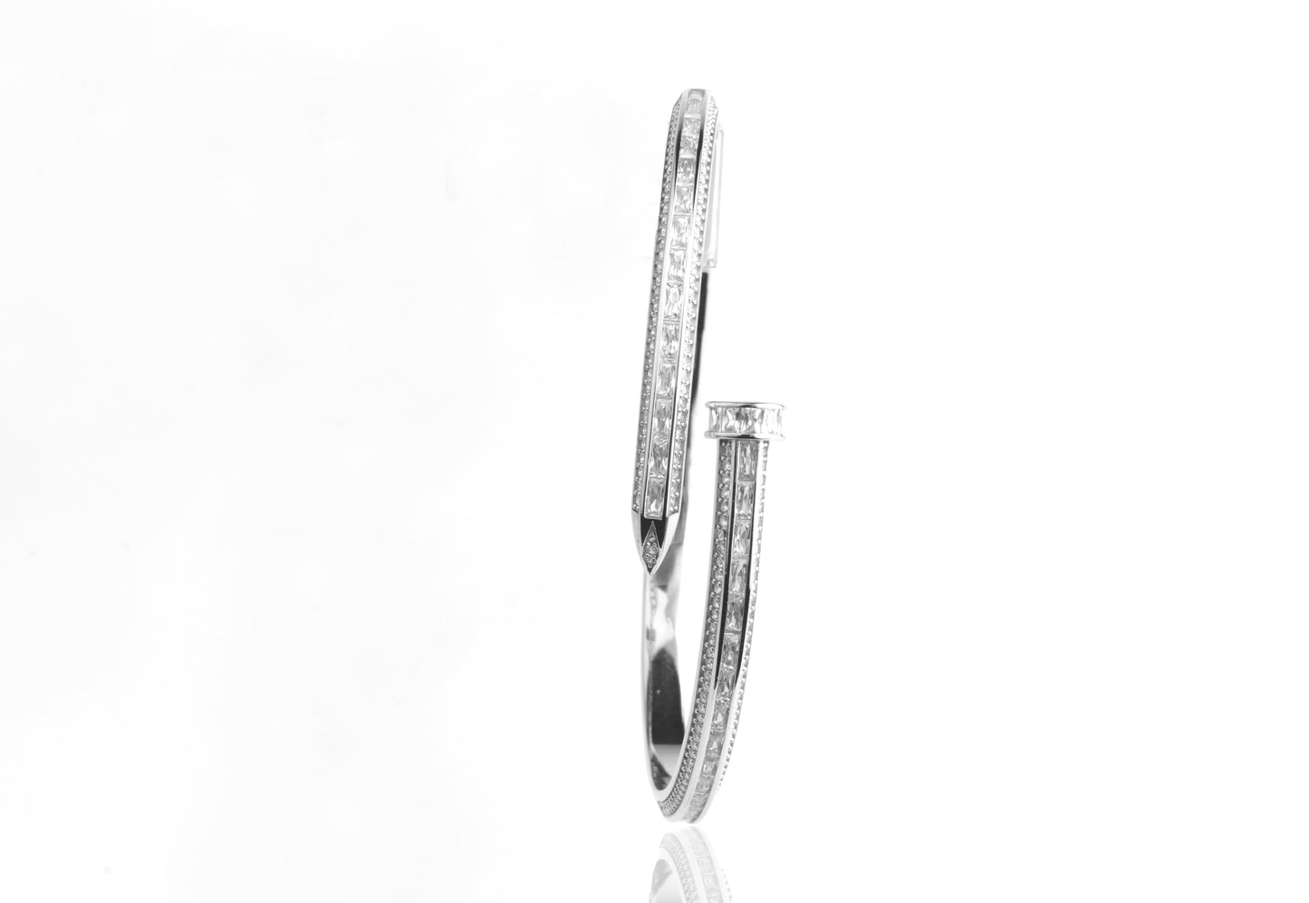 Silver Heart Bracelet and Ring Set