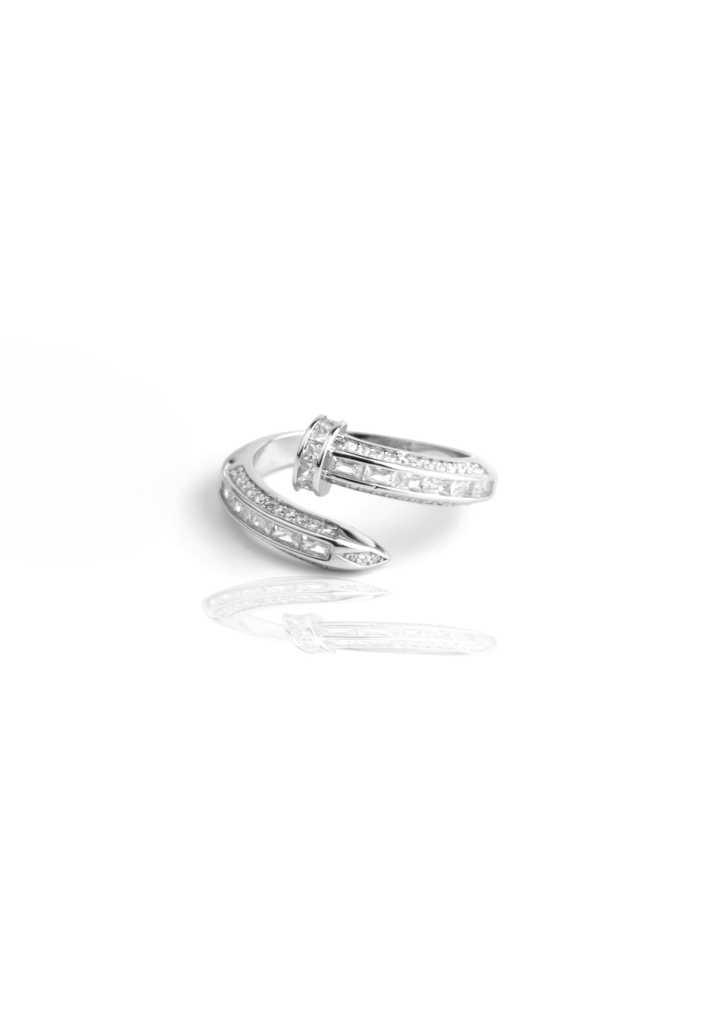 Silver Heart Bracelet and Ring Set