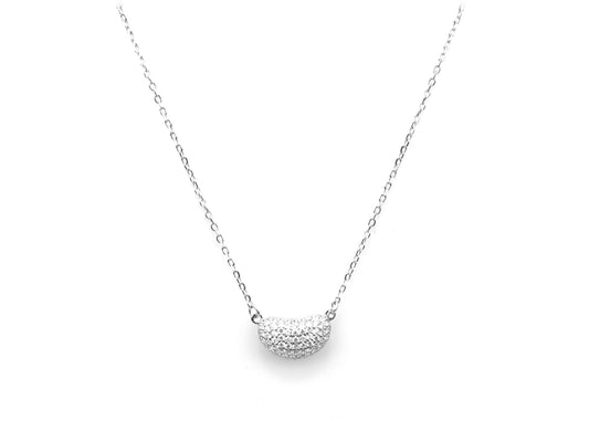 Crystal Pave Bean Pendant
