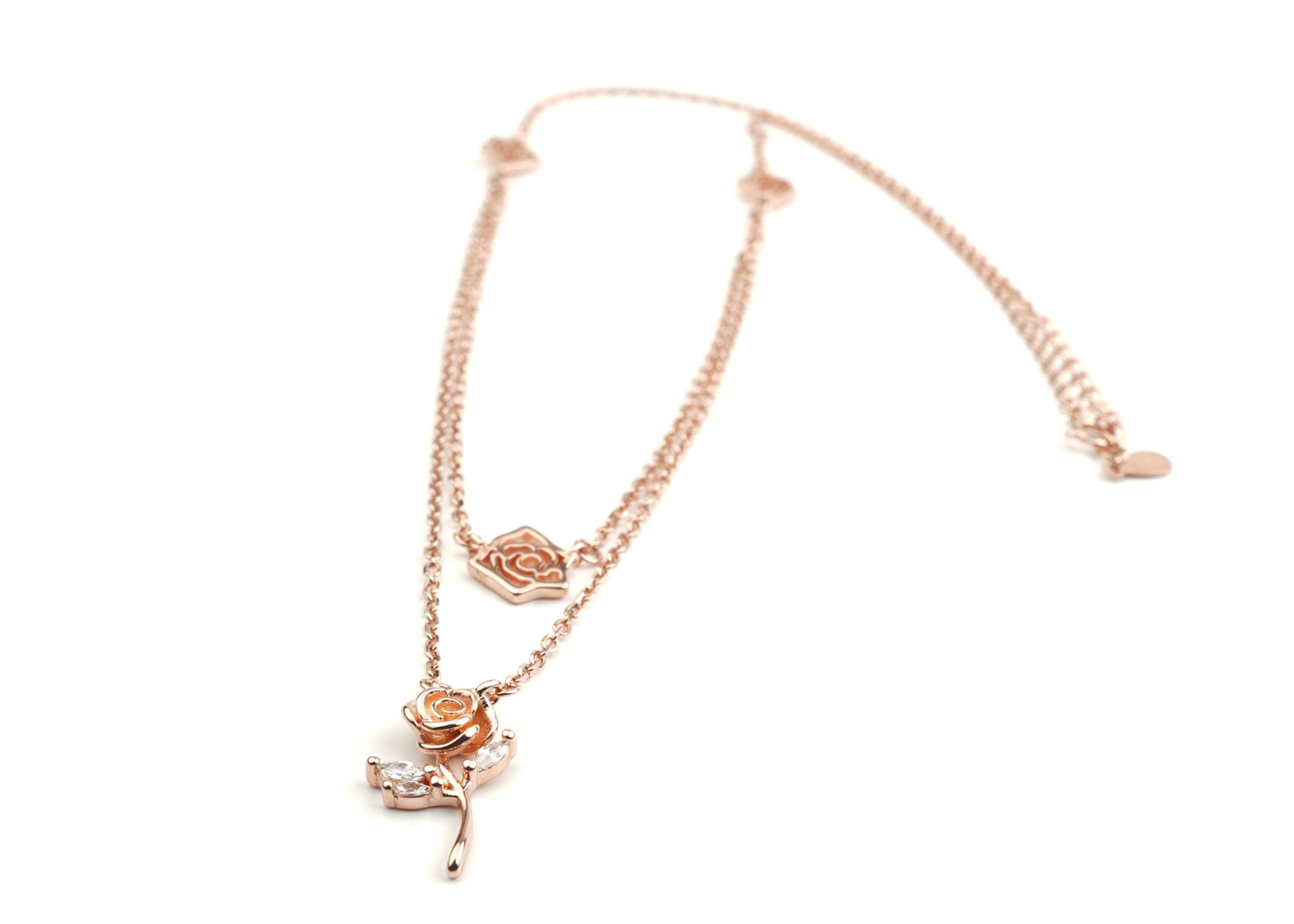 Rose Elegance Double Strand Necklace