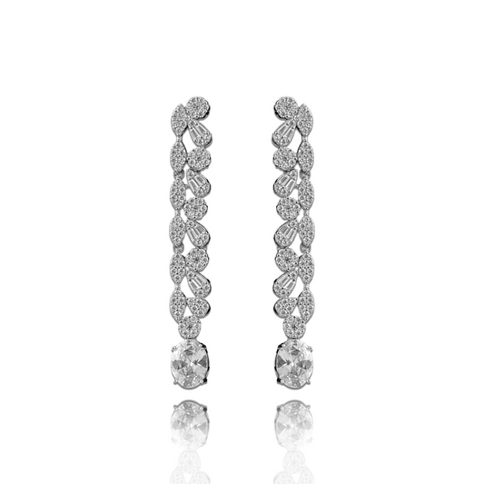 Graceful 925 Silver Drop Earrings