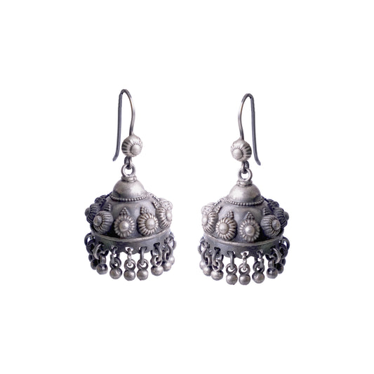 Antique Floral Dome Jhumkas