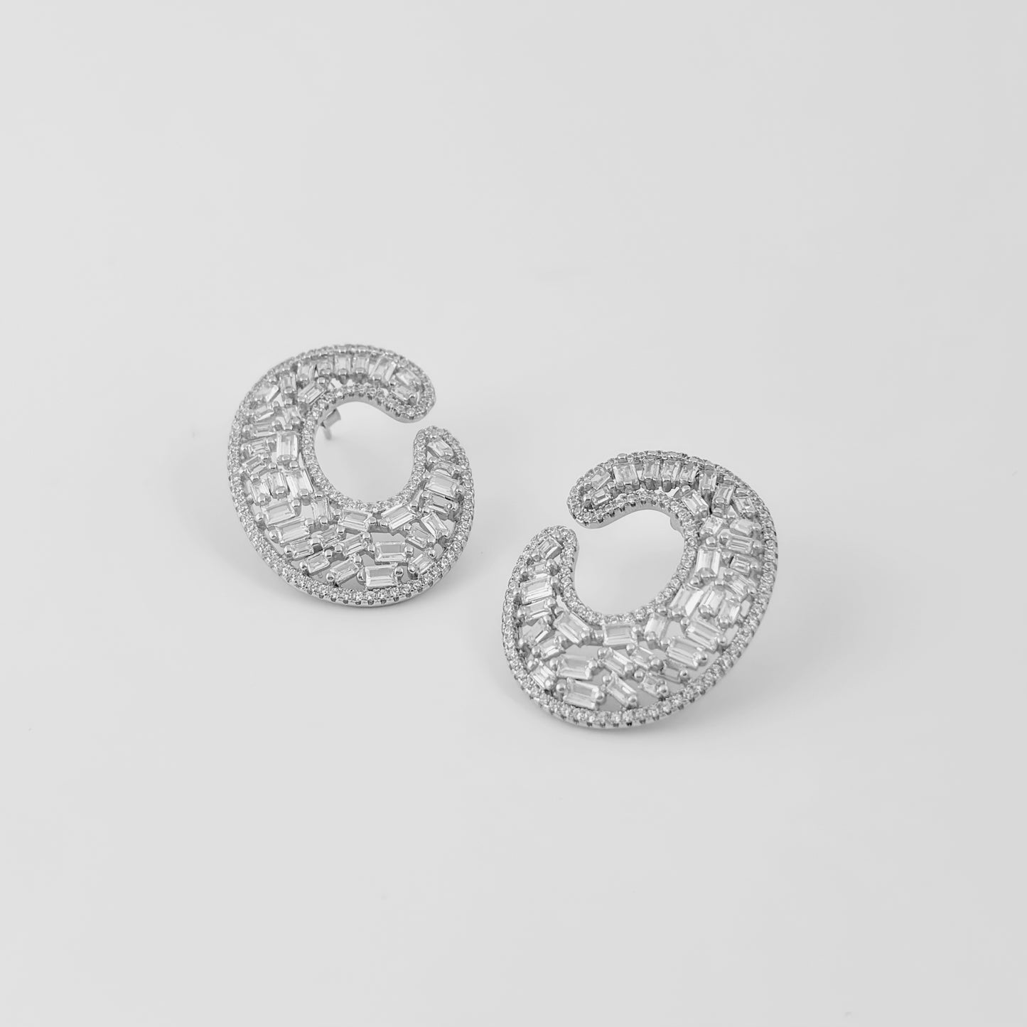 Sterling Silver C-Hoop Earrings