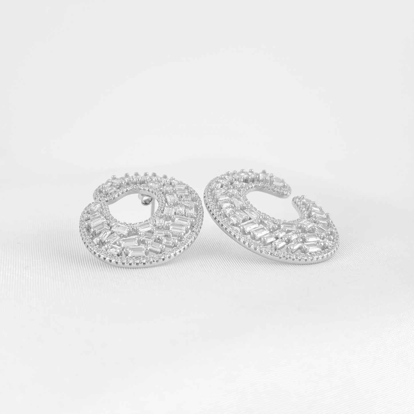 Sterling Silver C-Hoop Earrings