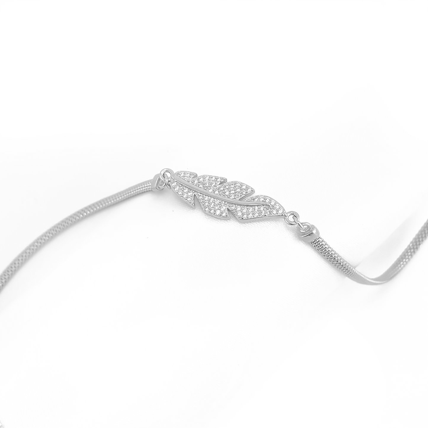 Sterling Silver Feather Pendant Necklace