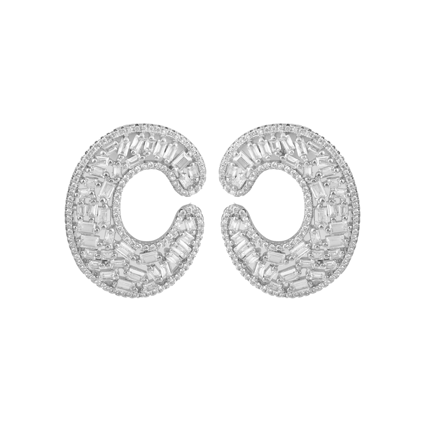 Sterling Silver C-Hoop Earrings