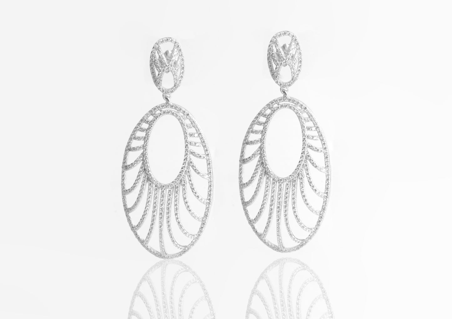 Sterling Silver Openwork Drop Earrings