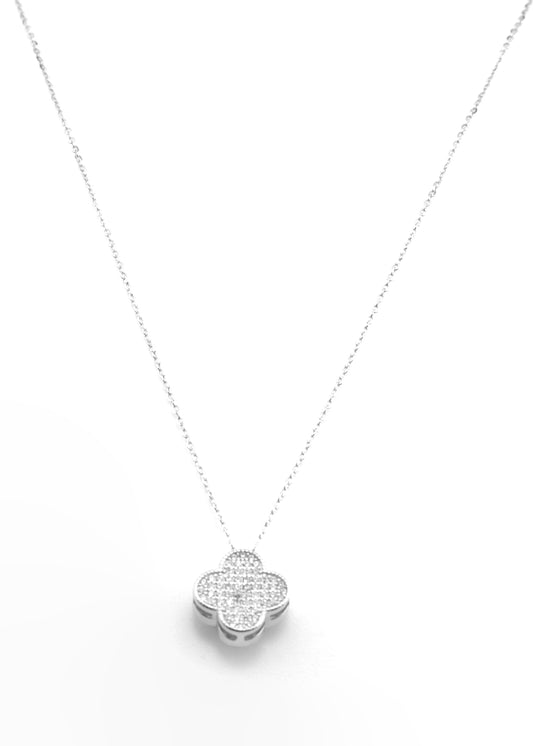 Sterling Silver Clover Pendant Necklace