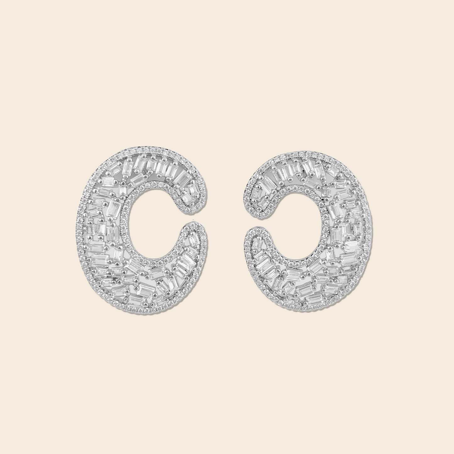 Sterling Silver C-Hoop Earrings